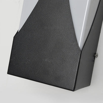 Creative Rectangular Waterproof LED Black Modern Outdoor Wall Sconce Lighting