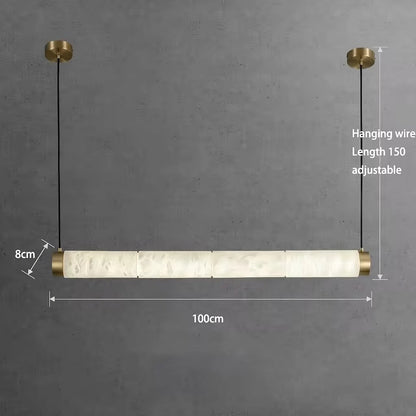 Moonshade Natural Marble Dining Room Light Fixture