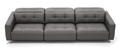 Verona Power Sofa - Grey Leather