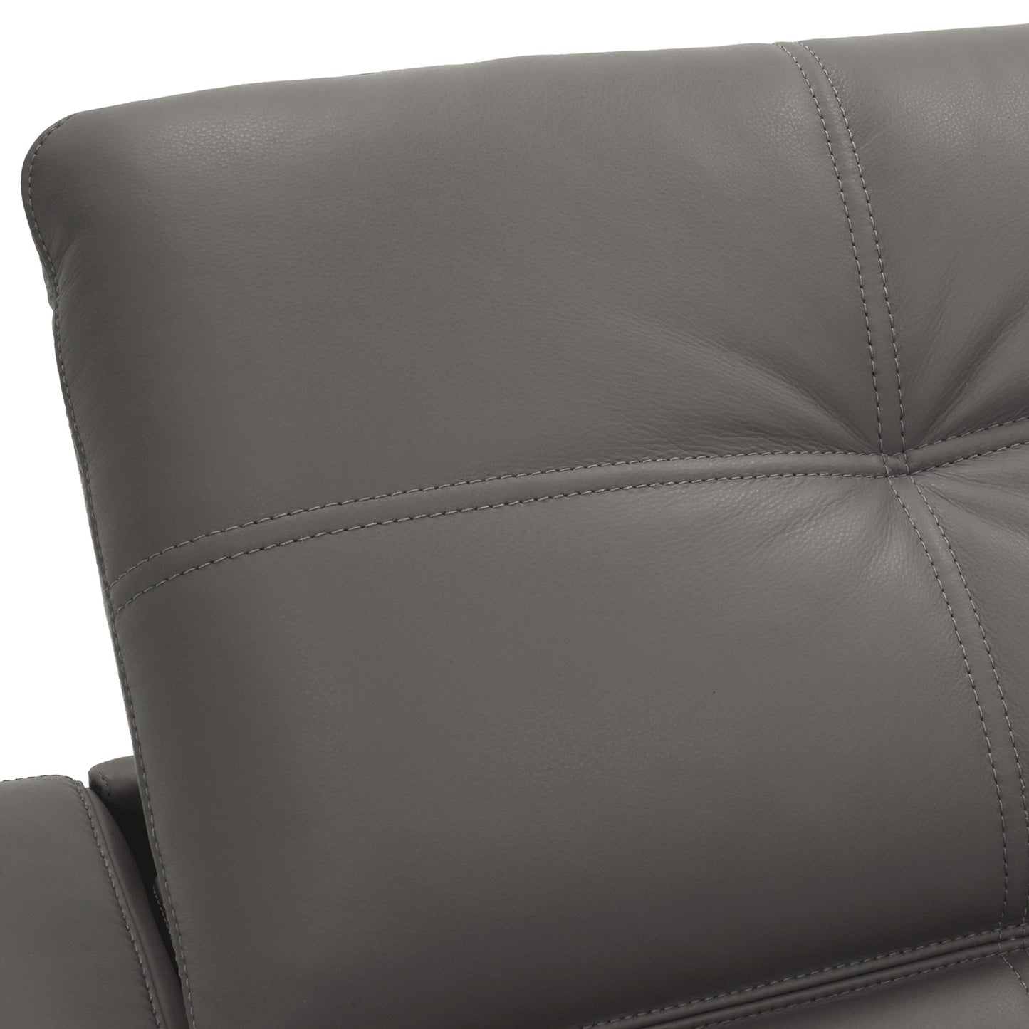 Verona Power Sofa - Grey Leather
