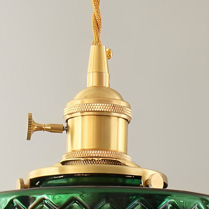Creative Personality LED Copper Glass Green Retro Nordic Pendant Lights