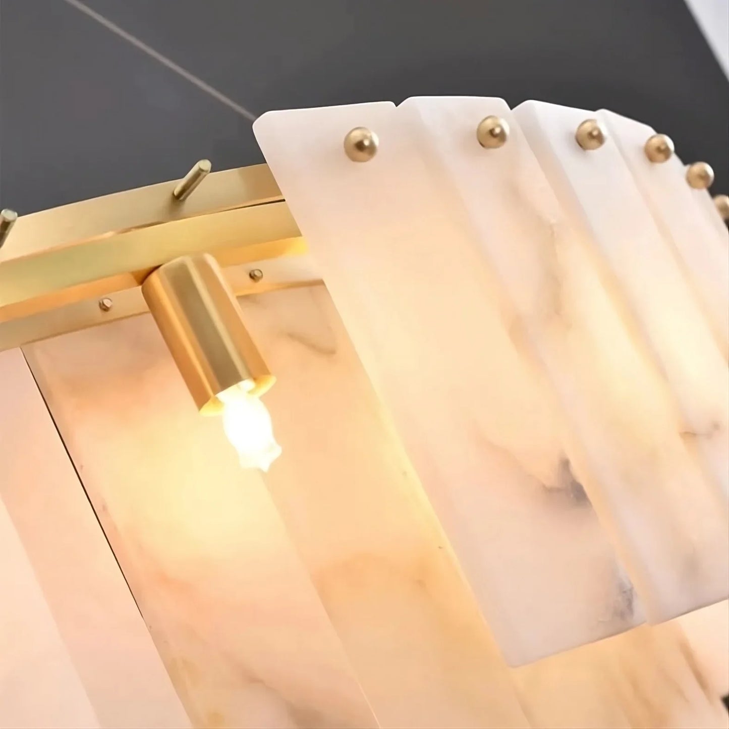 Moonshade Natural Marble Dining Room Chandelier