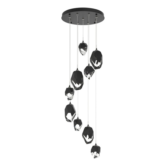 Chrysalis 9-Light Mixed Crystal Pendant 9-Light Black Crystal (BP) in Black