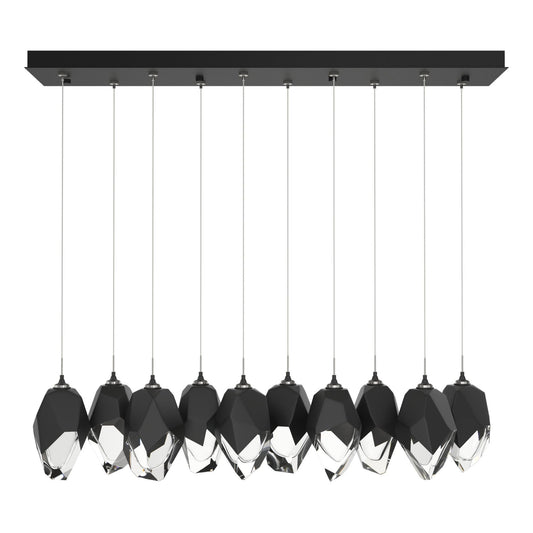 Chrysalis 10-Light Large Crystal Pendant 10-Light Black Crystal (BP) in Black