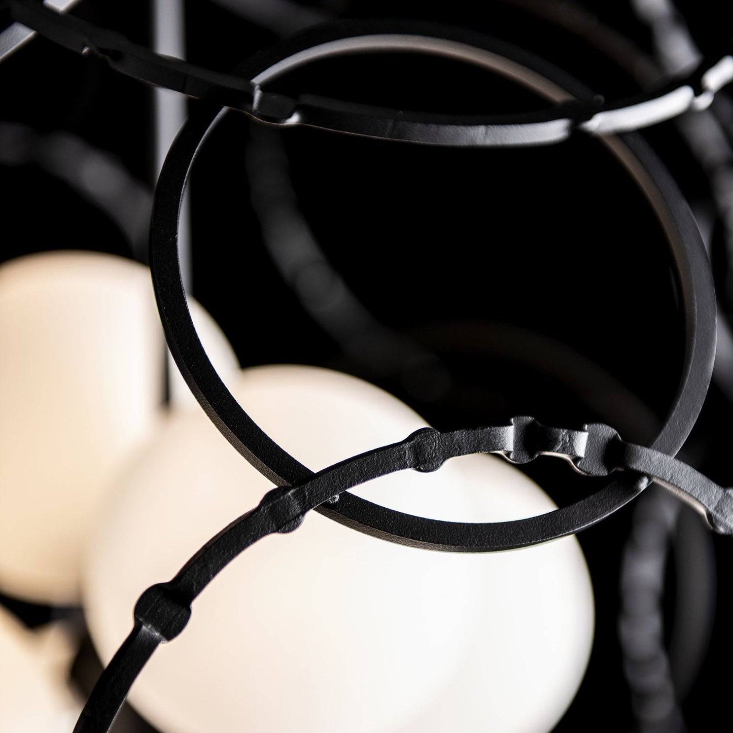 Olympus Orb Pendant 6-Light Opal Glass (GG) in Black