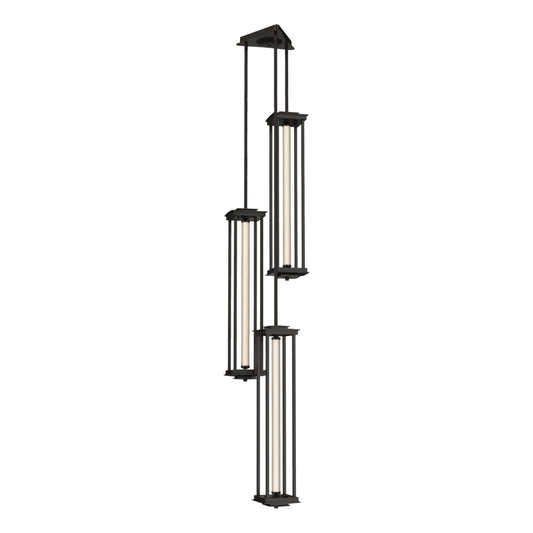 Athena Triple Tall LED Lantern LED Clear Glass (ZM) in Oil Rubbed Bronze