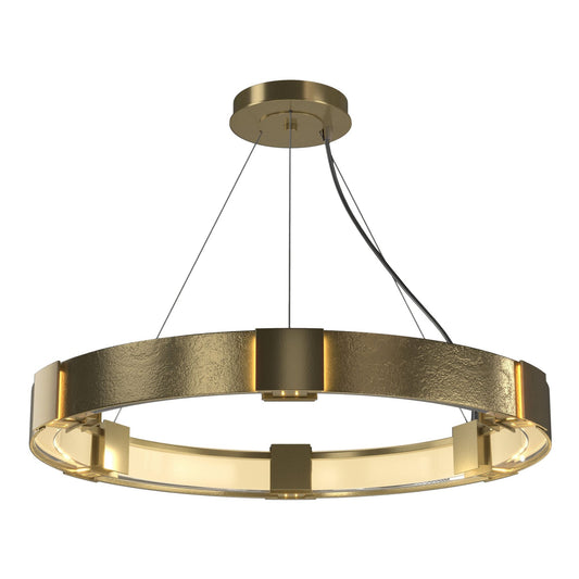 Aura Pendant 6-Light Clear Glass (ZM) in Modern Brass