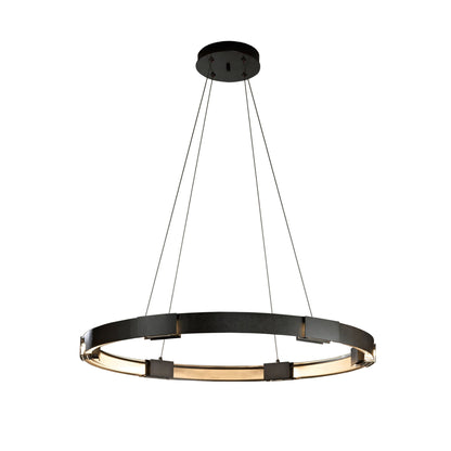 Aura Large LED Pendant 12-Light Clear Glass (ZM) in Dark Smoke