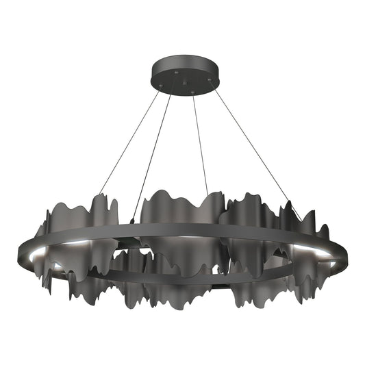 Hildene Circular LED Pendant Black Accent LED in Black