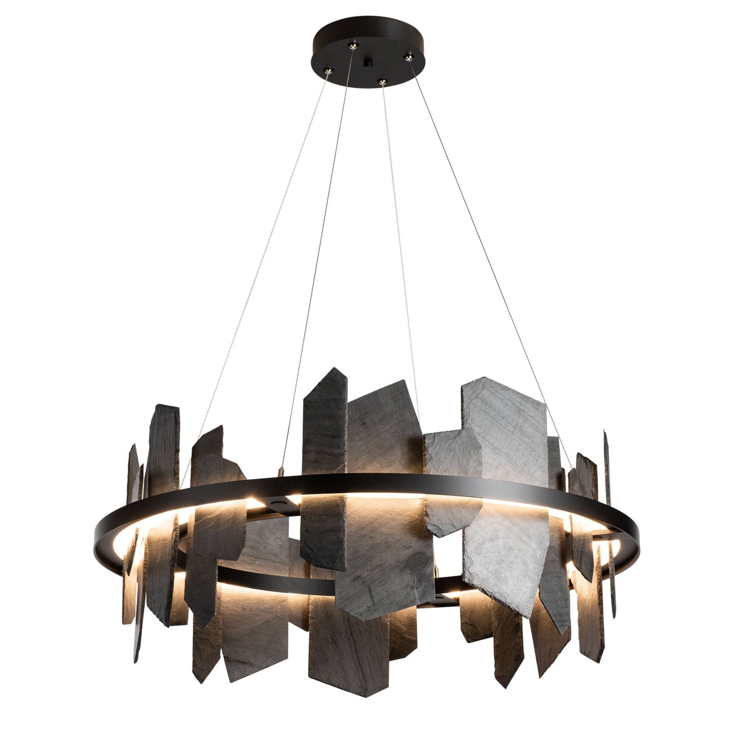 Ardesia Circular LED Pendant Slate LED in Black