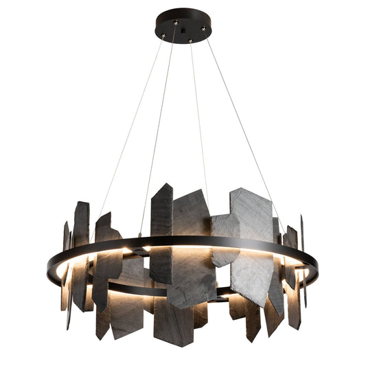 Ardesia Circular LED Pendant Slate LED in Black
