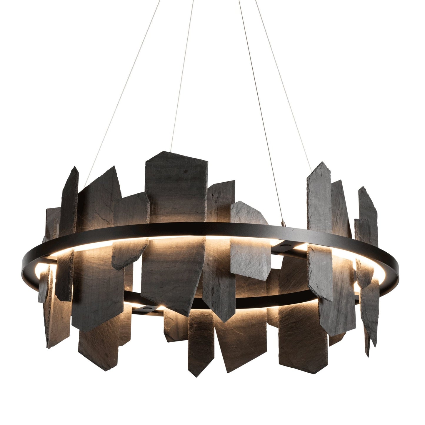 Ardesia Circular LED Pendant Slate LED in Black