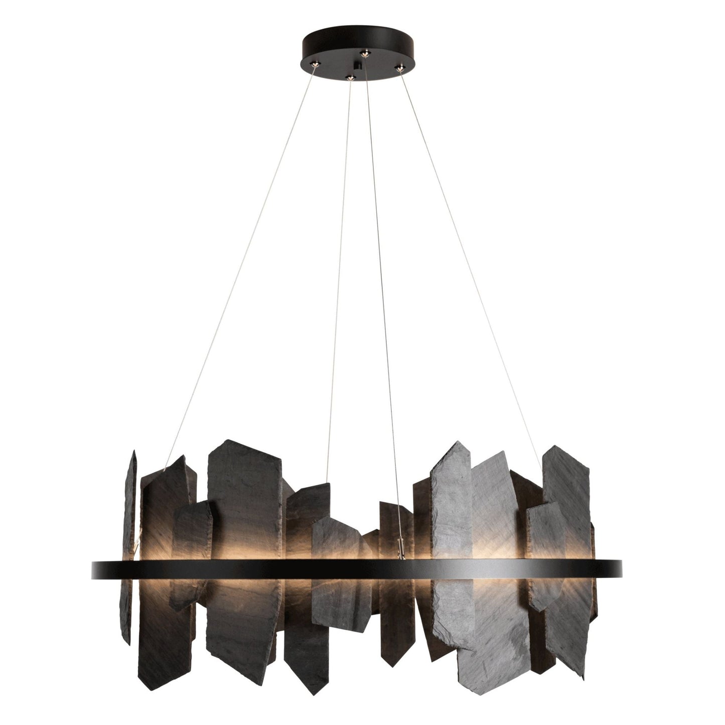 Ardesia Circular LED Pendant Slate LED in Black