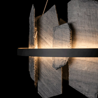 Ardesia Circular LED Pendant Slate LED in Black