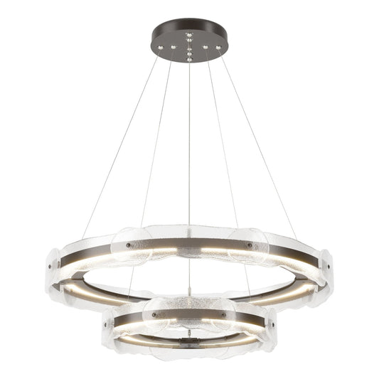 Solstice LED Tiered Pendant LED Clear Glass (ZM) in Oil Rubbed Bronze