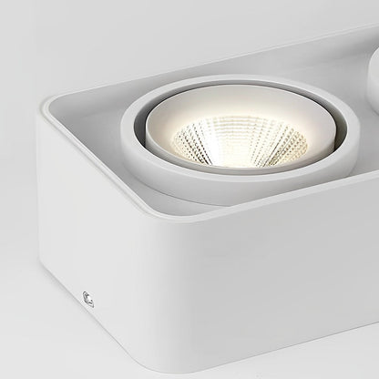 Square Adjustable Lamp Head Three Step Dimming LED Ceiling Grille Light