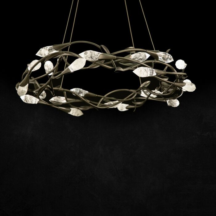 Secret Garden 1-Light LED Pendant in Black