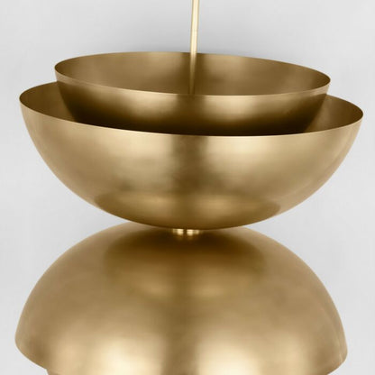 Shanti 2-Light LED Pendant in Natural Brass