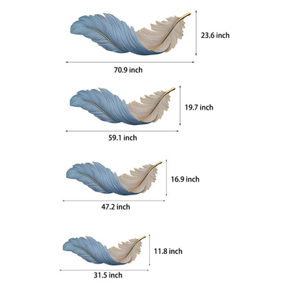 Luxury Creative Feathers USB DC5V Remote Control LED Modern Wall Lights