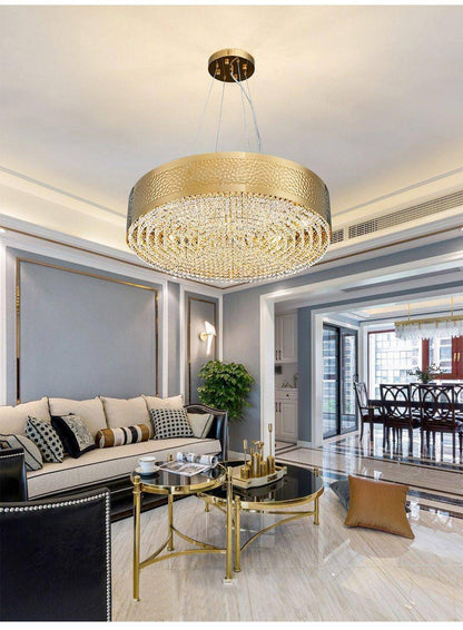 Modern LED Crystal Drum Chandelier By Morsale