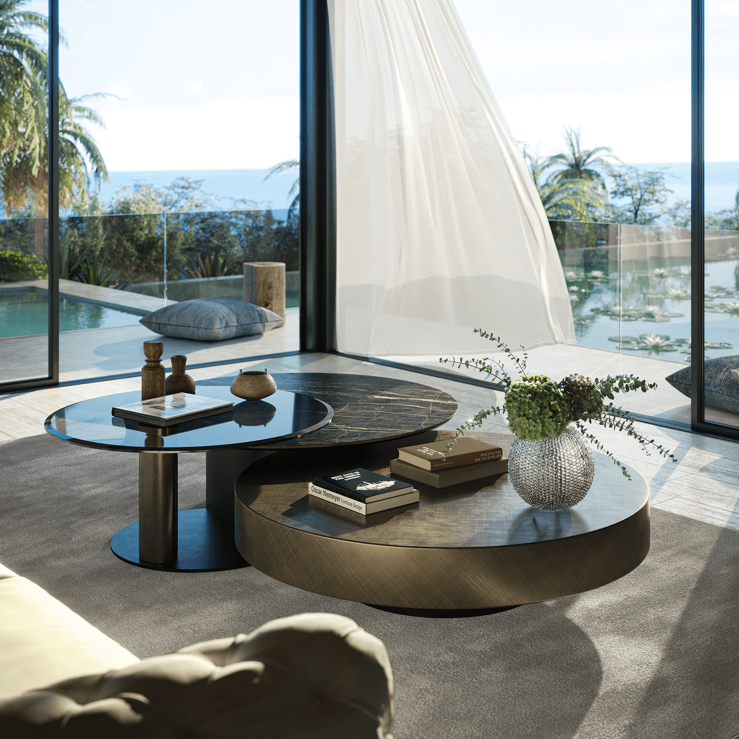 Arena Keramik Bond Cocktail Table - Fume