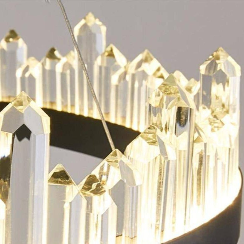 Villa Collection Crystal Wheel Chandelier