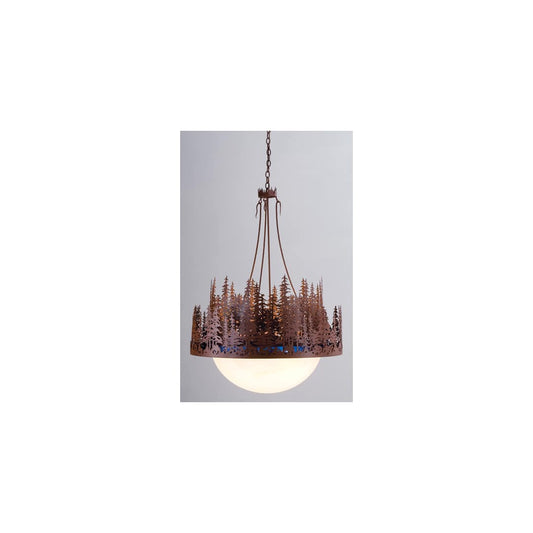 4 Light 36" Wide Pendant with Handmade Shade