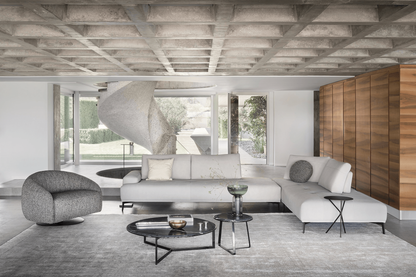 Matteo Sectional - Lt. Grey Leather