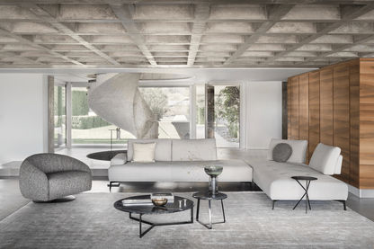 Matteo Sectional - Lt. Grey Leather