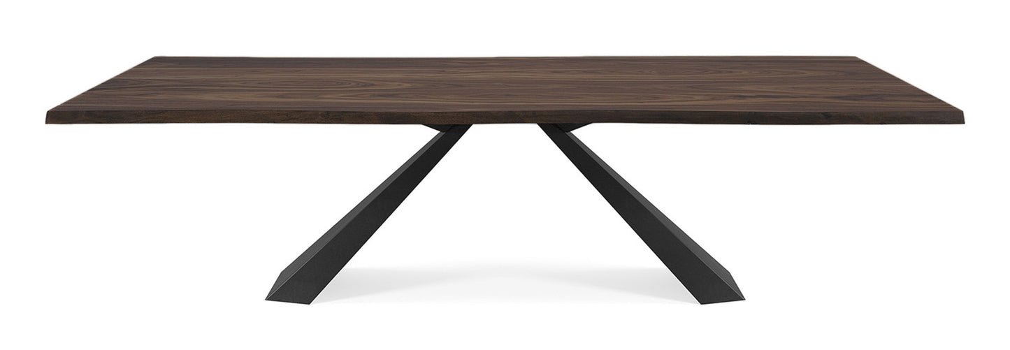 Eliot Wood Dining Table - Burnt Oak/Graphite