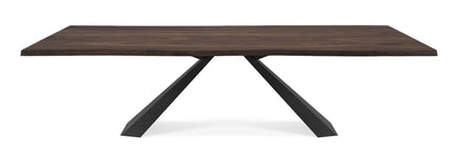 Eliot Wood Dining Table - Burnt Oak/Graphite
