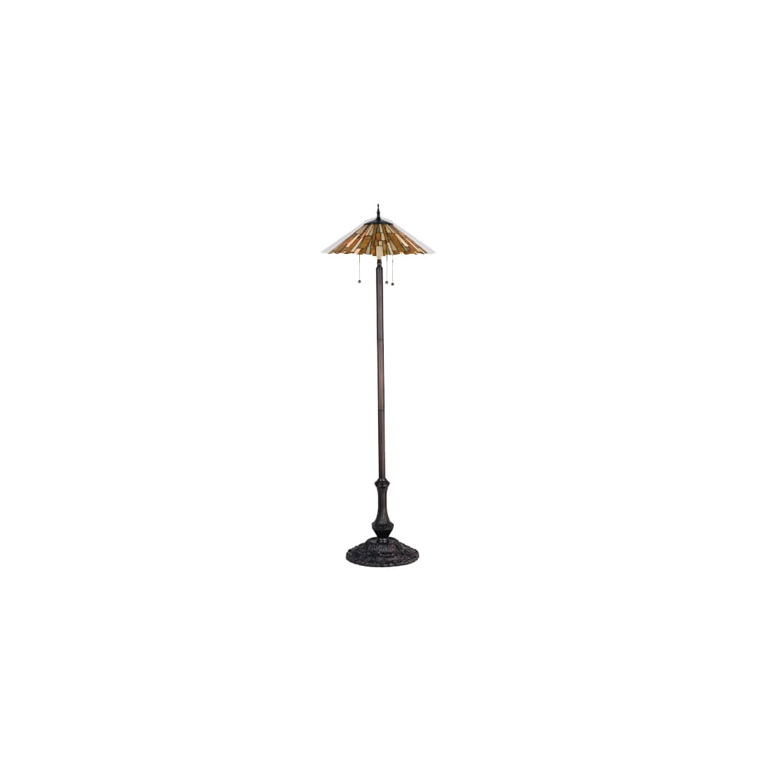 Stained Glass / Tiffany Three Light Floor Lamp