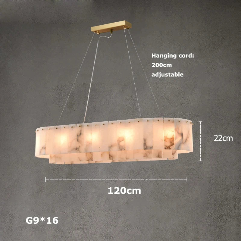 Moonshade Natural Marble Dining Room Chandelier