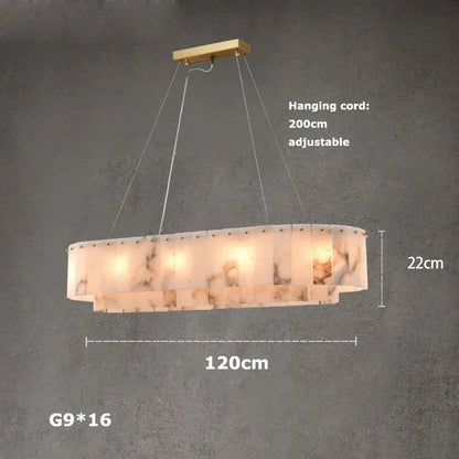 Moonshade Natural Marble Dining Room Chandelier