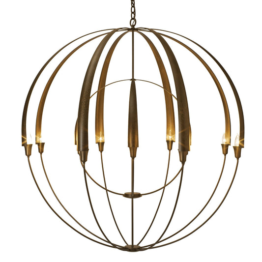 Double Cirque Large Scale Chandelier 12-Light in Dark Smoke