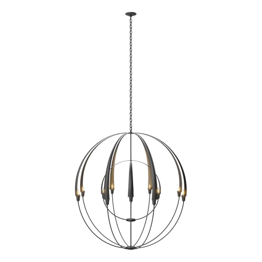 Double Cirque Large Scale Chandelier 12-Light in Black