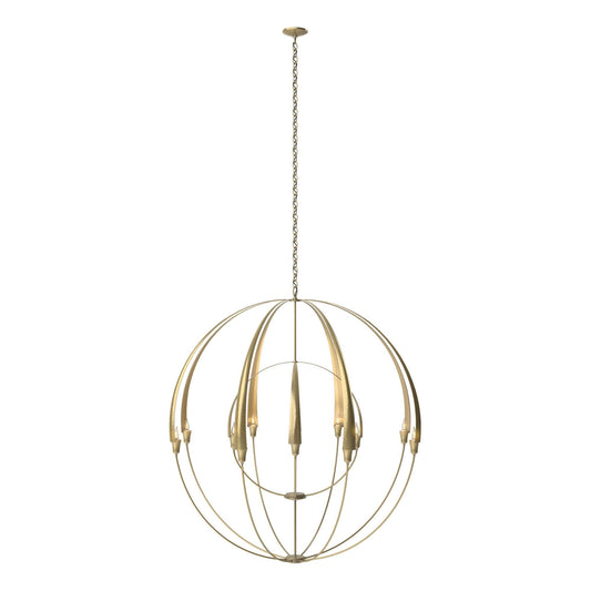 Double Cirque Large Scale Chandelier 12-Light in Modern Brass