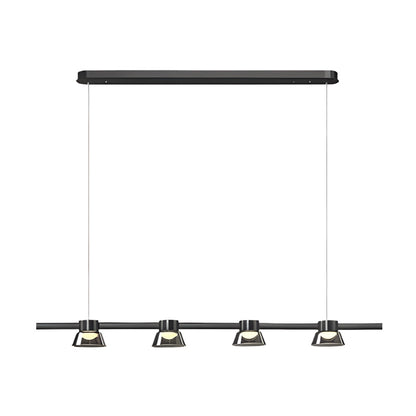 Ring LED Pendant with Smoke Gray Glass Shades
