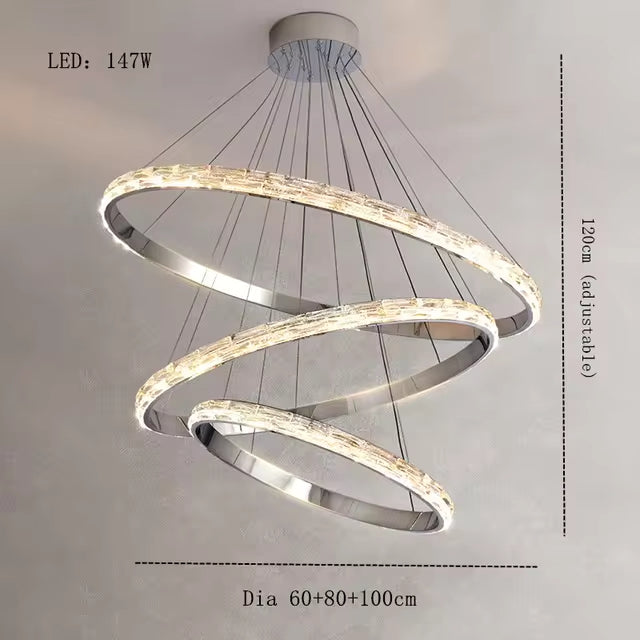 Argento Crystal Modern Chandelier