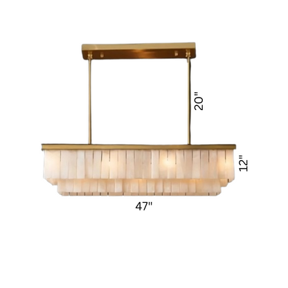 Natural Calcite Crystal Dining Room Chandelier