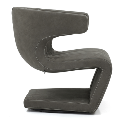 Dean Swivel Chair - Taupe Leather