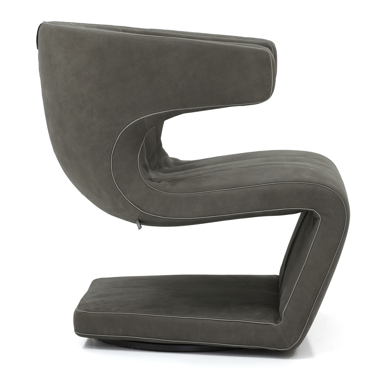 Dean Swivel Chair - Taupe Leather