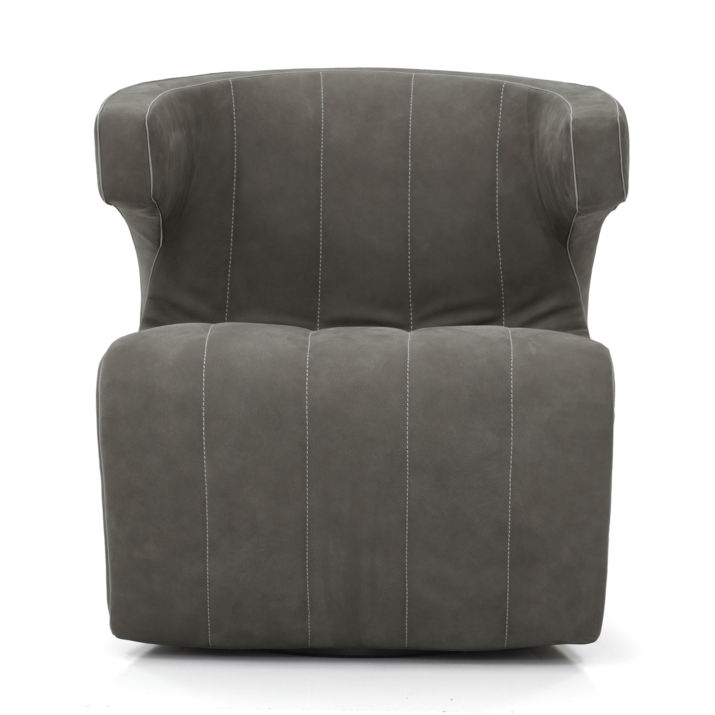 Dean Swivel Chair - Taupe Leather
