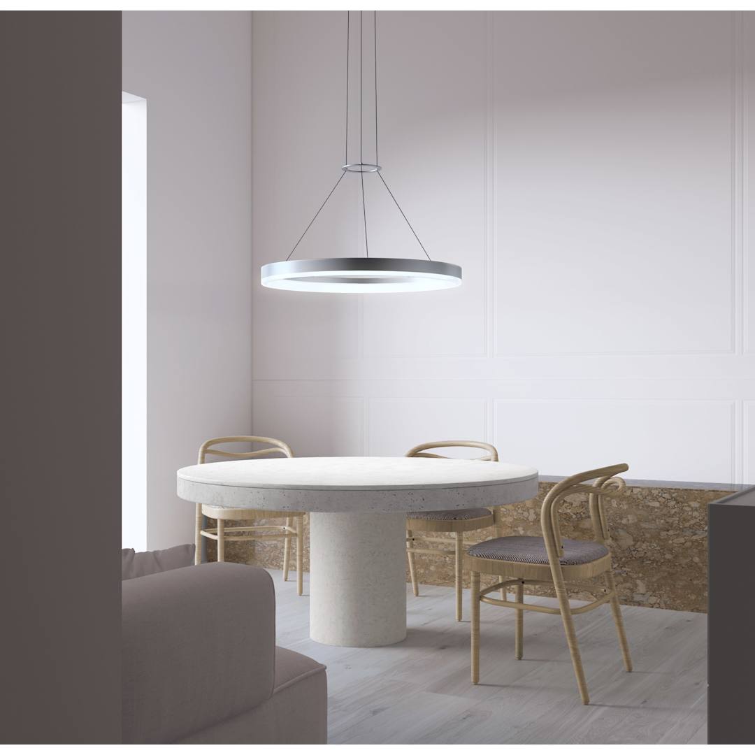 Corona 24" LED Pendant with Frosted Shade
