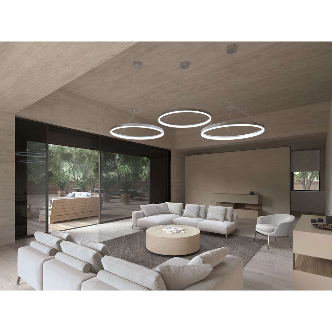 Corona 32" LED Pendant with Frosted Shade