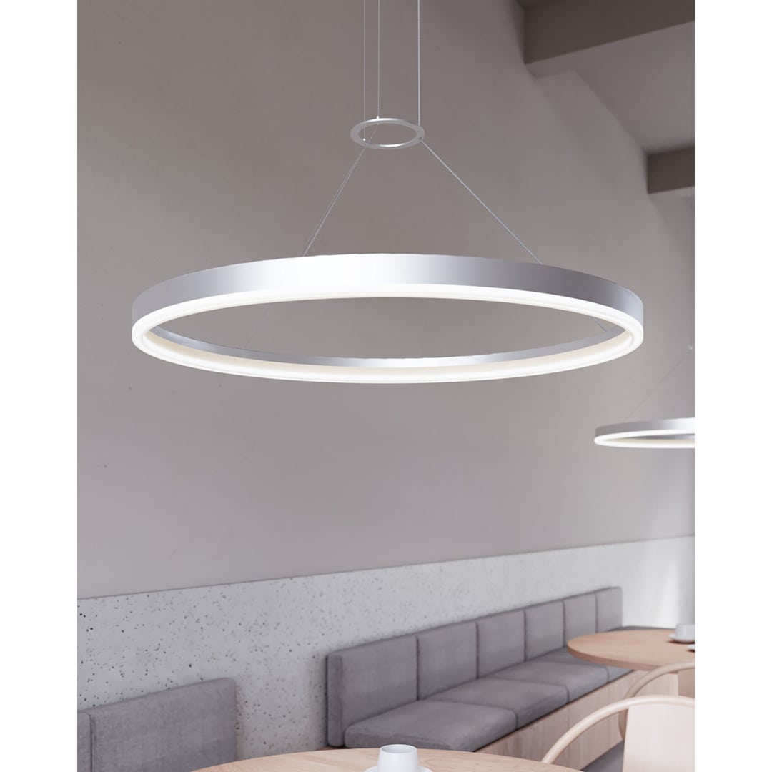 Corona 32" LED Pendant with Frosted Shade