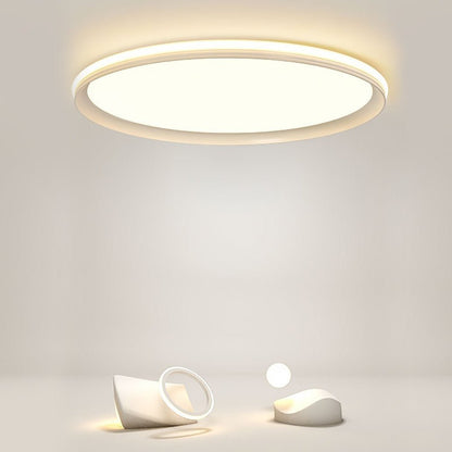 24'' Round Shaped Ultra Thin Modern Flush Mount Lights Dimmable LED Ceiling Lights