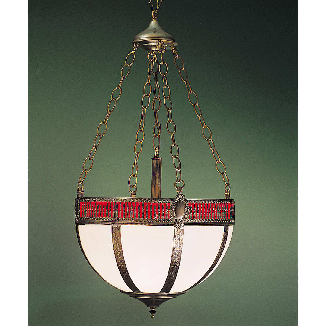 4 Light 16" Wide Pendant with Handmade Shade