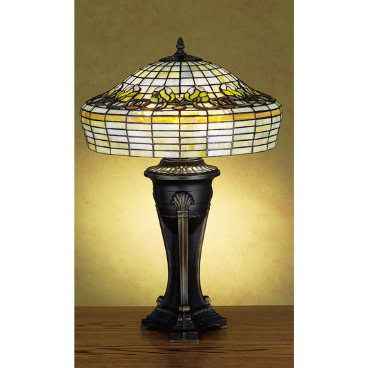 Vintage Stained Glass / Tiffany Table Lamp from the Handel Grapevine Collection