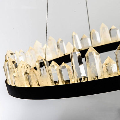 Villa Collection Crystal Wheel Chandelier